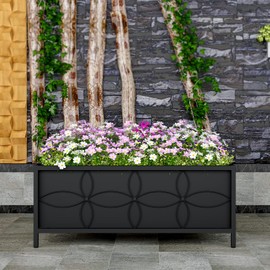 Zhongma Sturdy Raised Garden Bed with Inner Fabric Liners for Vegetables Flower, Planter Box for Backyard Patio Balcony. Inner Size: 33.85x14.17x11 inch