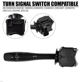 Turn Signal Switch For Pontiac G6 2005-2011, Saturn Aura 2007-2009, Chevy Malibu 2004 2005 2006 2007 2008 2009 2010 2011 2012 Headlamp Dimmer Switch Blinker Lever Replace 20940369 D6253E SW8004 D6212E
