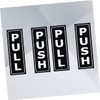 Operitacx Push Pull Door Sign Stickers 6 Tile Glass Metal