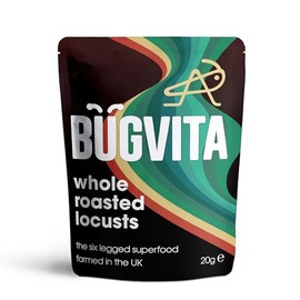 Whole Roasted Locusts (Edible Insects) | Contains 35 Whole locusts | Unseasoned | Farmed in The UK | Bugvita, The Six Legged Superfood