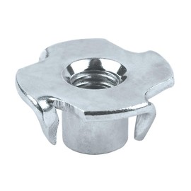 M6 T-Nuts (Pack of50) Alloy Steel Metal Zinc Plated Claw Nut Four-Pronged Tee Four-Pin Woodworking Furniture DIN1624
