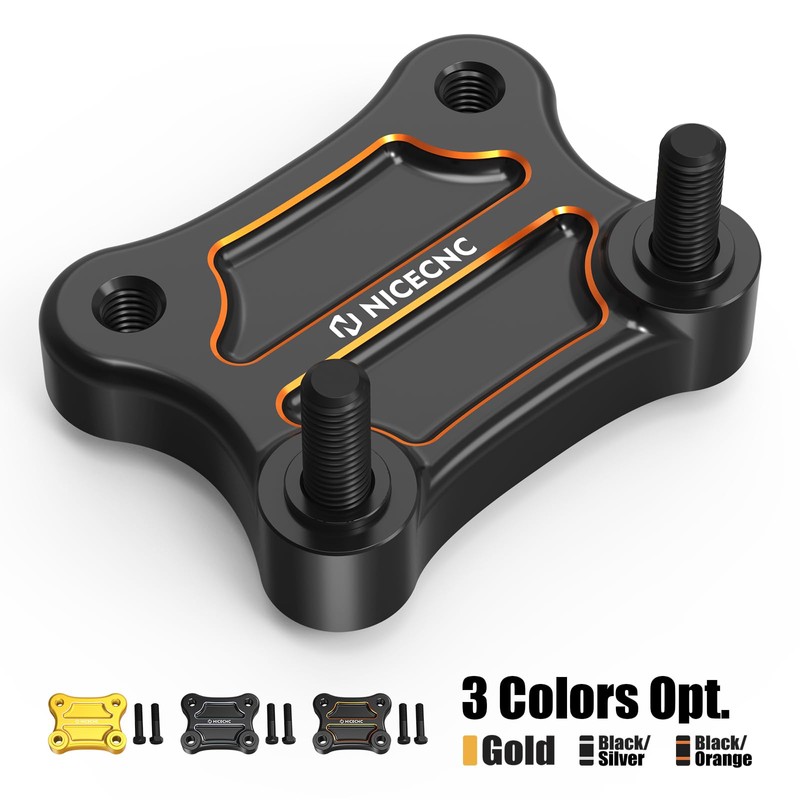 NICECNC Orange Handlebar Riser Pull Back Plate Aluminium Handlebar Displacement