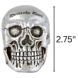 Needzo Memento Mori Religious Decorations, Skull Decoration, Catholic Gifts, 2.75 Inches