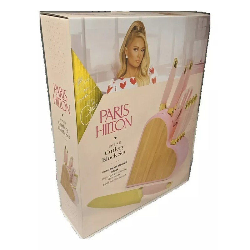 Paris Hilton Set De Cuchillos 10 Piezas Rosa Con Dorado