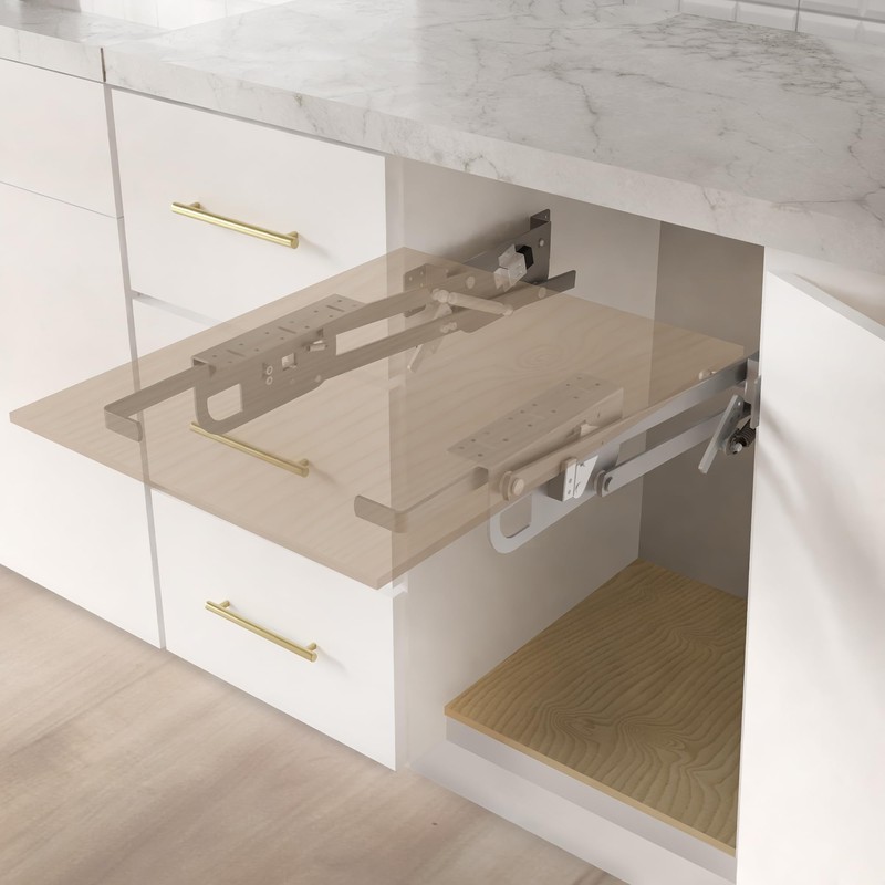 Life Finds Kitchen Appliance Lifting Brackets, Spring Loaded Lift Assist