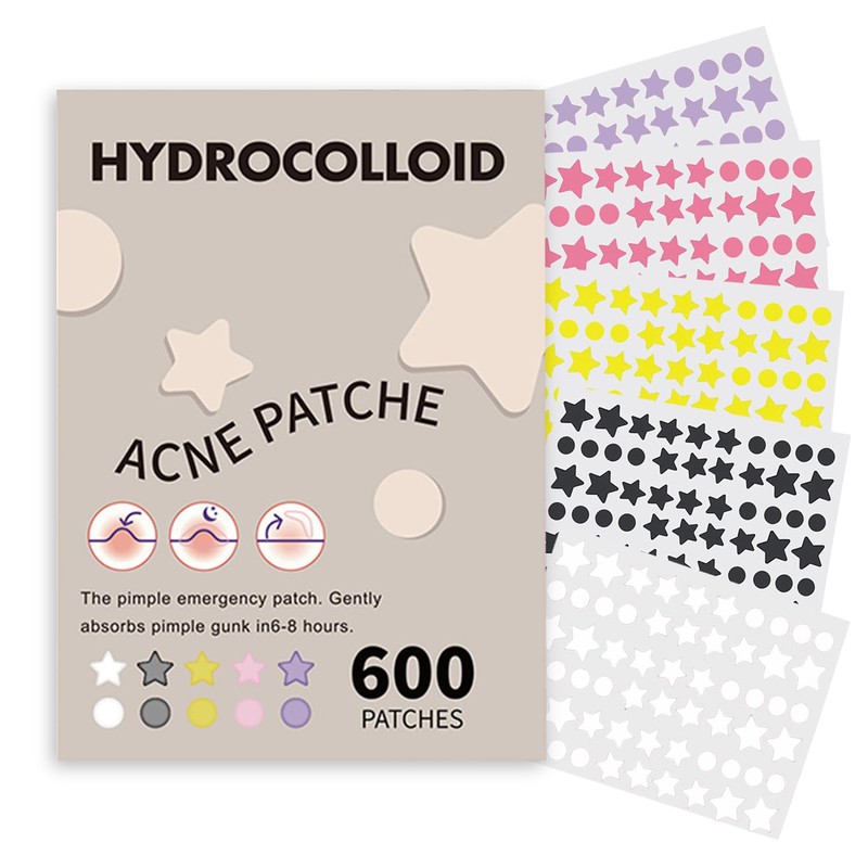 Parches para Acne, 600 PCS Parches para Granos de Estrella.