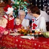 3 Pieces Merry Christmas Tablecloth Christmas Tree Plastic Table Cover