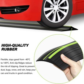 Jin&Bao Universal Garage Door Threshold Seal Strip, Bottom Weather Stripping Replacement Rubber Waterproof 20 FT Length（Green）