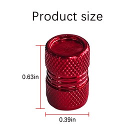 Osilly 4PCS Car Tire Valve Stem Cap, Aluminum Alloy Vehicle Wheel Valve Cover with Rubber O-Ring, Leakproof Auto Tire Air Cap Set Accessories, Universal for Truck Bike Motorcycle (Red)