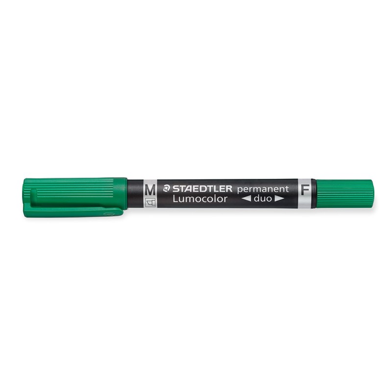 Staedtler Lumocolor Duo Permanent Markers Pack of 10 Green
