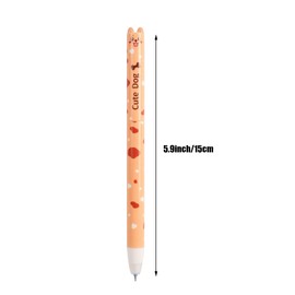 YHSMFCL 12 Pcs Cute Animal Erasable Gel Ink Pens 0.5mm Fine Point Kawaii Cartoon Cat Dog Panda Bear Writing Pen Novelty Cartoon Stationery Supplies for Office School Party Favors