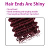 ZHAOXI WIG 99J Burgundy Human Braiding Hair for Boho Deep