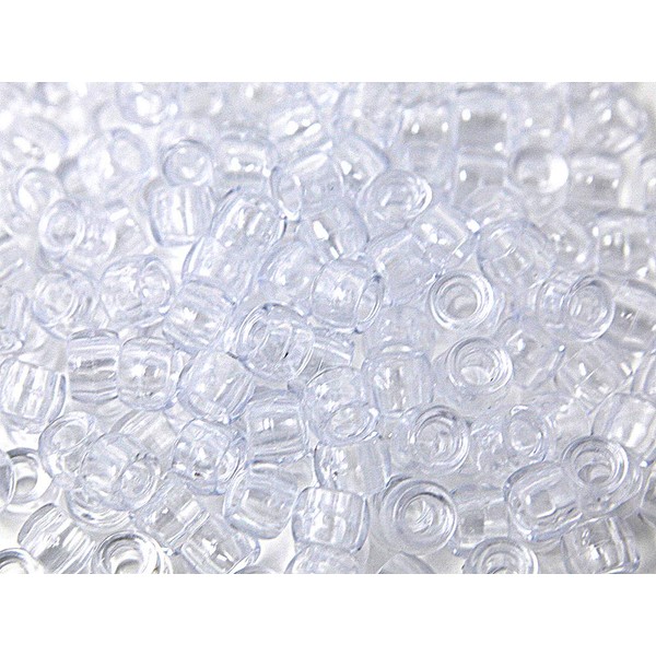 Tara Assorted Colors Plastic Beads Selection for Braid Hair (200 Pieces, CLEAR)