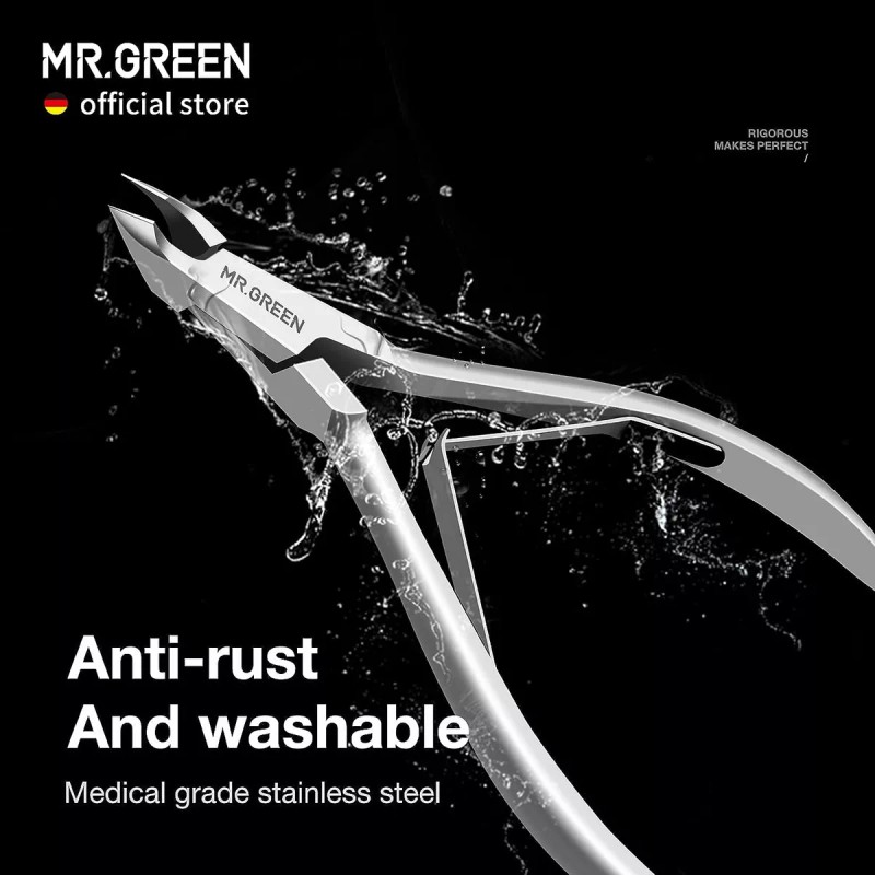 Mr.Green Alicate Para Cuticulas Mr.green, Acero Inox., Con Empujador