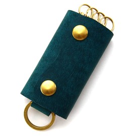 Agility affa "Céjir" Key Case, Smart Key, Trifold, 4 Layers, Genuine Leather, Removable, Stylish, blue