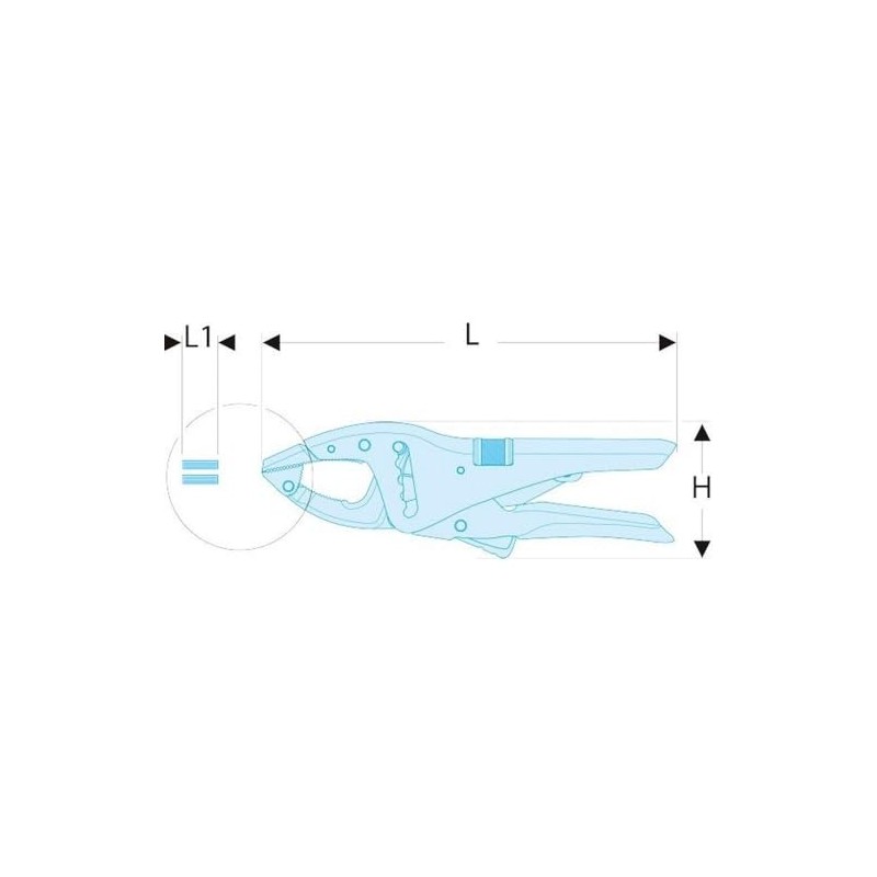 FACOM 513.5 Series 513 Standard Curved Jaw Lock Grip Plier,