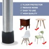 4 Pack Multipurpose Rubber Furniture Feet, Plastic Chair Floor Protector,