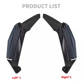 HCMOTORKU Adjustable Dark Smoke Air Deflectors Fits For Honda Gold Wing GL 1800 2018-2023