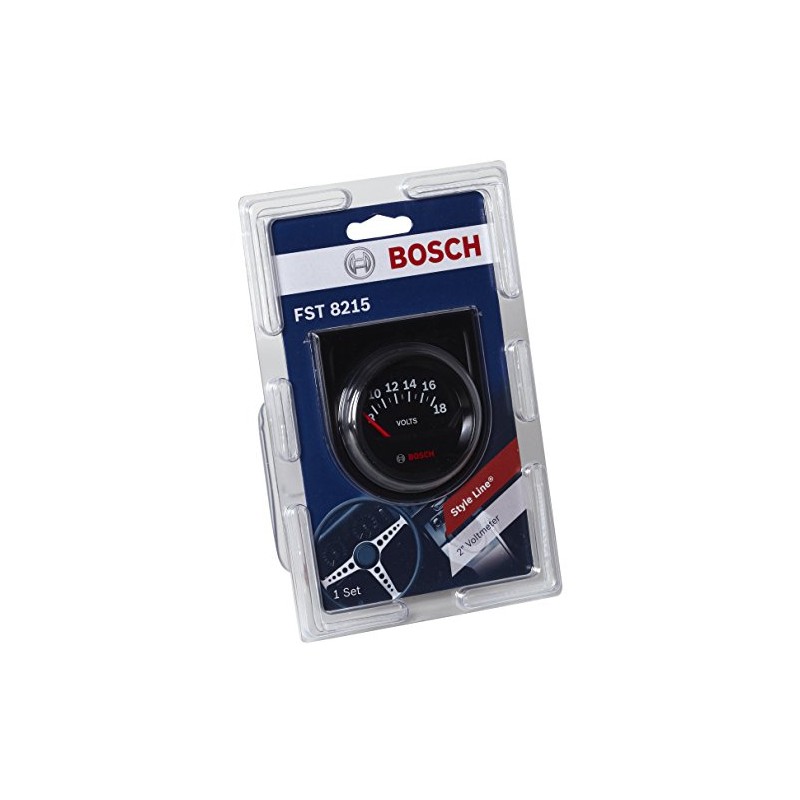 Bosch Style Line Medidor de Voltímetro Eléctrico 2" Esfera Negra