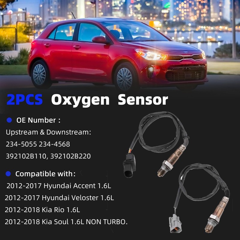 A-tnewb 2PCS 234-5055 234-4568 Oxygen O2 Sensor Compatible with Hyundai