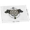 NIBABAEU Decorative House Flag Yard Banner Two Wolves Nordic Viking