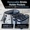 Sleek Space Drinks Carrier with Removable Divider and Velcro Closure,