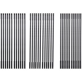 Peakloong 36Pcs Scroll Saw Blades 127mm Carbon Steel Fretsaw Blades with Pin 15/18/24 Teeth Standard Fine Cut Saw Blades