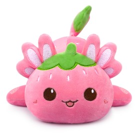 Hkojewp Axolotl Plush, Cute Axolotl Stuffed Animal, Soft Strawberry Axolotl Plushie Pillow, Kawaii Axolotl Plushies Toys Great Gift for Kids Girls Boys (8 Inch)