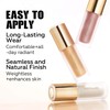 FOCALLURE Shimmer Liquid Highlighter, Smooth Cream Formula and Non-greasy Finish,Delivers