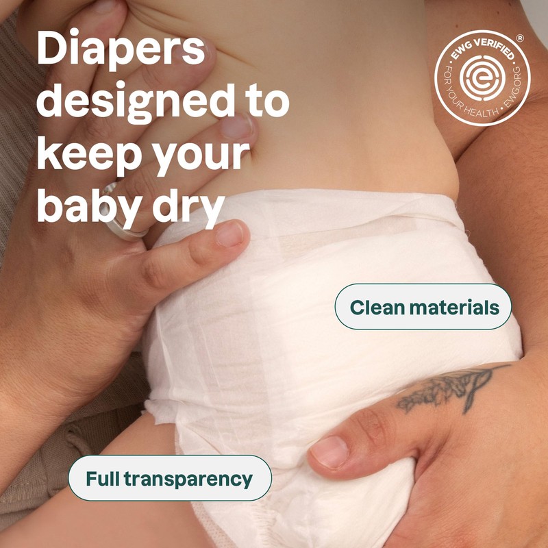 ATTITUDE Eco-Conscious Disposable Diapers, EWG Verified, Size 1/Newborn (< 9