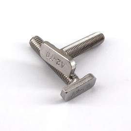 20Pcs M10x25 304 Stainless Steel T-Slot Bolt T-Shaped Bolt Screw 23mm Head Size