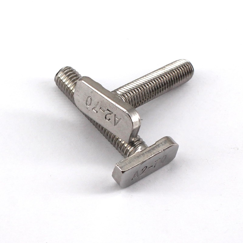 20Pcs M10x25 304 Stainless Steel T-Slot Bolt T-Shaped Bolt Screw