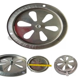 UCCKEYI Silver Replacement Parts BBQ Grill Smoker Exhaust Vent Stove Stainless Steel Durable Air Vent Damper 125mm Easy to Install (4PCS)