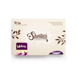 Pure Wisteria Premium Tealight Candles - Highly Scented with Essential & Natural Oils - 6 Purple Tea Lights - Beautiful Candlelight - Made in The USA - Flower & Floral Collection