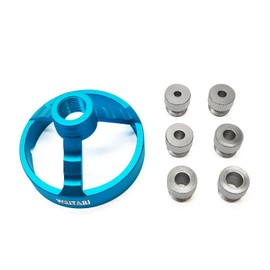 WEITARI Drill Press Guide Jig,6/7/8/9/10mm Drill Bushings Vertical Hole Woodworking for Electric Power Hand Drill (Blue)