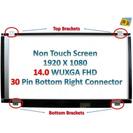 Generics Lenovo ThinkPad T470 T470P T470S Laptop Led Lcd Screen 14" FHD 30 Pin