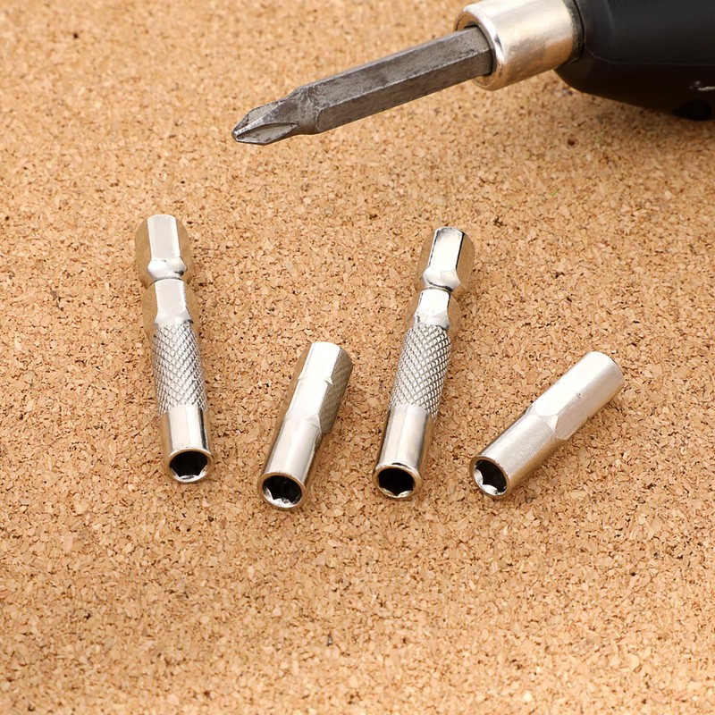 4 Pcs Drill Bit Adapter, 1/4 to 4mm Bit Adapter,