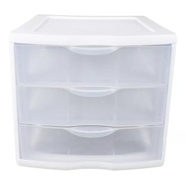 Sterlite Cajonera Organizador 3x Cajones Plástico Transparente