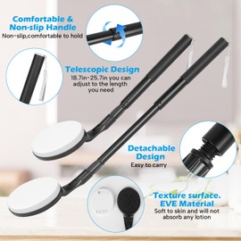 Lotion Applicator for Back, 25.7'' Long Handle Back Lotion Applicator, Easy Reach and Washable, Suitable for Use by Men and Women