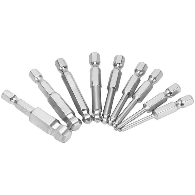 9pcs Hex Screwdriver Bit Set Rustproof S2 Steel Magnetic Ball