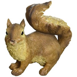 Design Toscano Scamper the Woodland Squirrel Outdoor Garden Statue, 7 Inch Tall, Cast Stone Resin, Brown Finish