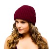 Entire Empire Ladies Winter Hat UK Burgundy Red - Knitted