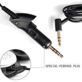 Lusgawer QC15 Cable Replacement Audio Extension Cord Compatible with Bose QuietComfort 15 QC15 Headphones (Black 6ft)