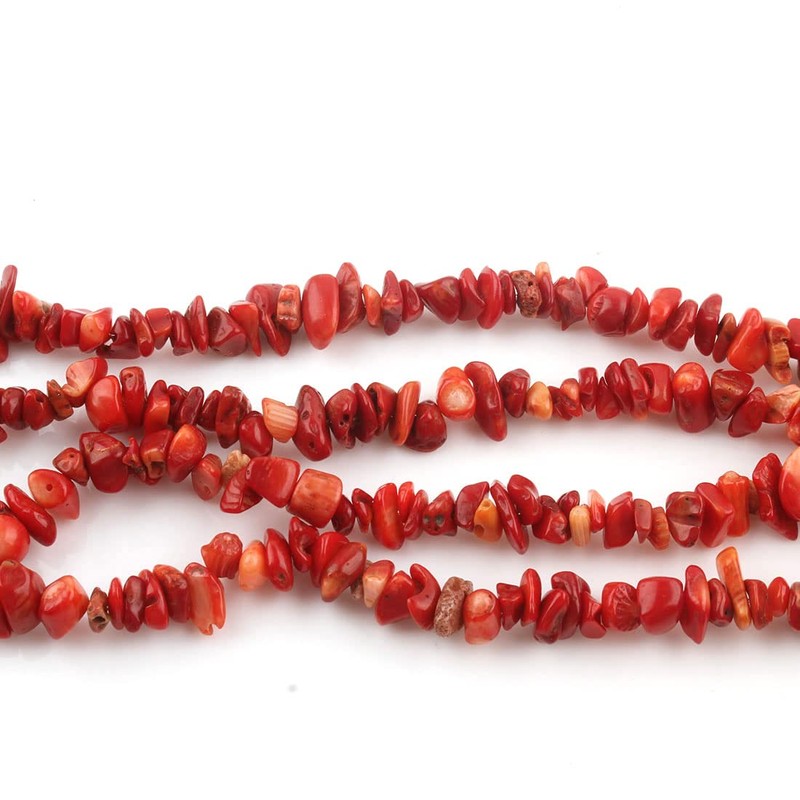 Coral Beads Red Splitter 4-10 mm Chip Gemstone for Threading