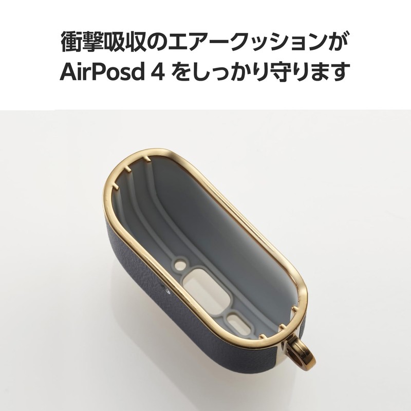 Elecom AVA-AP06PLMBU AirPods Case, 4th Generation, Active Noise Cancelling, Soft