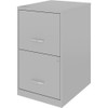UrbanPro 18" 2-Drawer Modern Metal File Cabinet in Arctic Silver