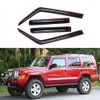 Kucaruce Side Window Wind Deflector,4pcs in-Channel Style Rain Guards,Dark Smoke