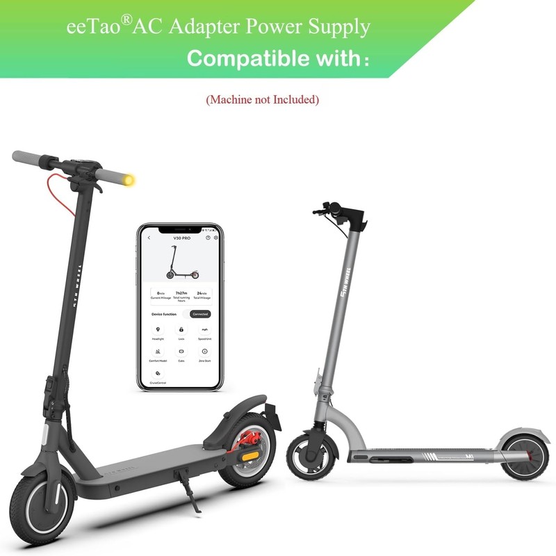 eeTao 42V Charger for ‎5TH Wheel Electric Scooter Charger Compatible