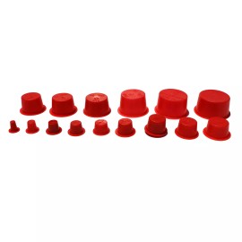 Unbranded 16 Piece Caplug Assortment Sample - Auto Parts Tapered Plugs Caplugs - 16 Sizes