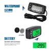 LCD Backlit Gauge Resettable Inductive Tachometer Hour Meter for 2/4